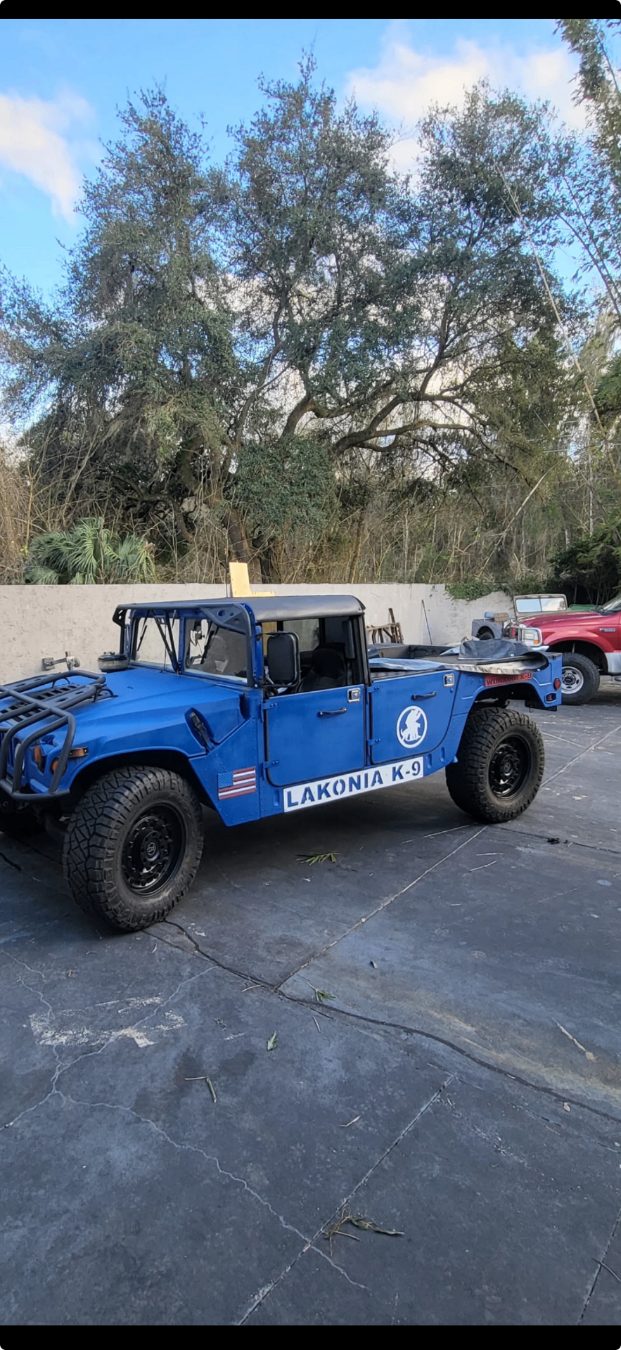Lakonia K9 unit vehicle serviced at Tire King